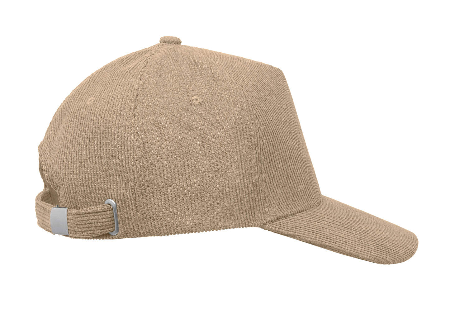 Baseball-Kappe. 5-Panels. Verstellbarer Metallverschluss. Kord-Polyester 220 g/m².