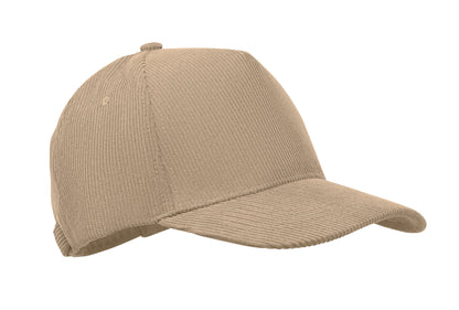 Baseball-Kappe. 5-Panels. Verstellbarer Metallverschluss. Kord-Polyester 220 g/m².