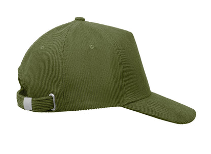 Baseball-Kappe. 5-Panels. Verstellbarer Metallverschluss. Kord-Polyester 220 g/m².