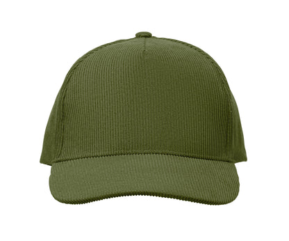 Baseball-Kappe. 5-Panels. Verstellbarer Metallverschluss. Kord-Polyester 220 g/m².