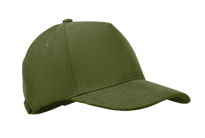 Baseball-Kappe. 5-Panels. Verstellbarer Metallverschluss. Kord-Polyester 220 g/m².