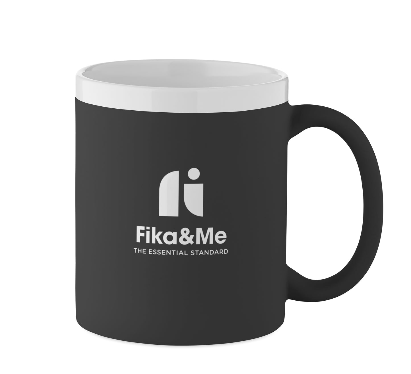 Kaffeebecher aus Keramik mit matter Oberfläche. Weiße Innenseite/Rand. Füllmenge: 300 ml. Verpackt