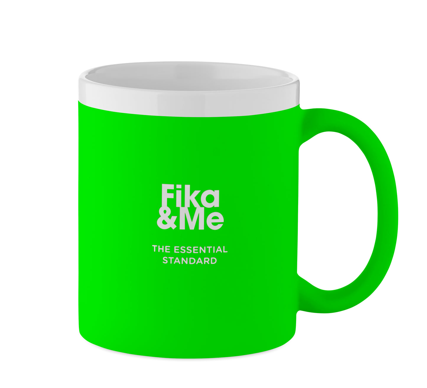 Kaffeebecher aus Keramik mit matter Oberfläche. Weiße Innenseite/Rand. Füllmenge: 300 ml. Verpackt