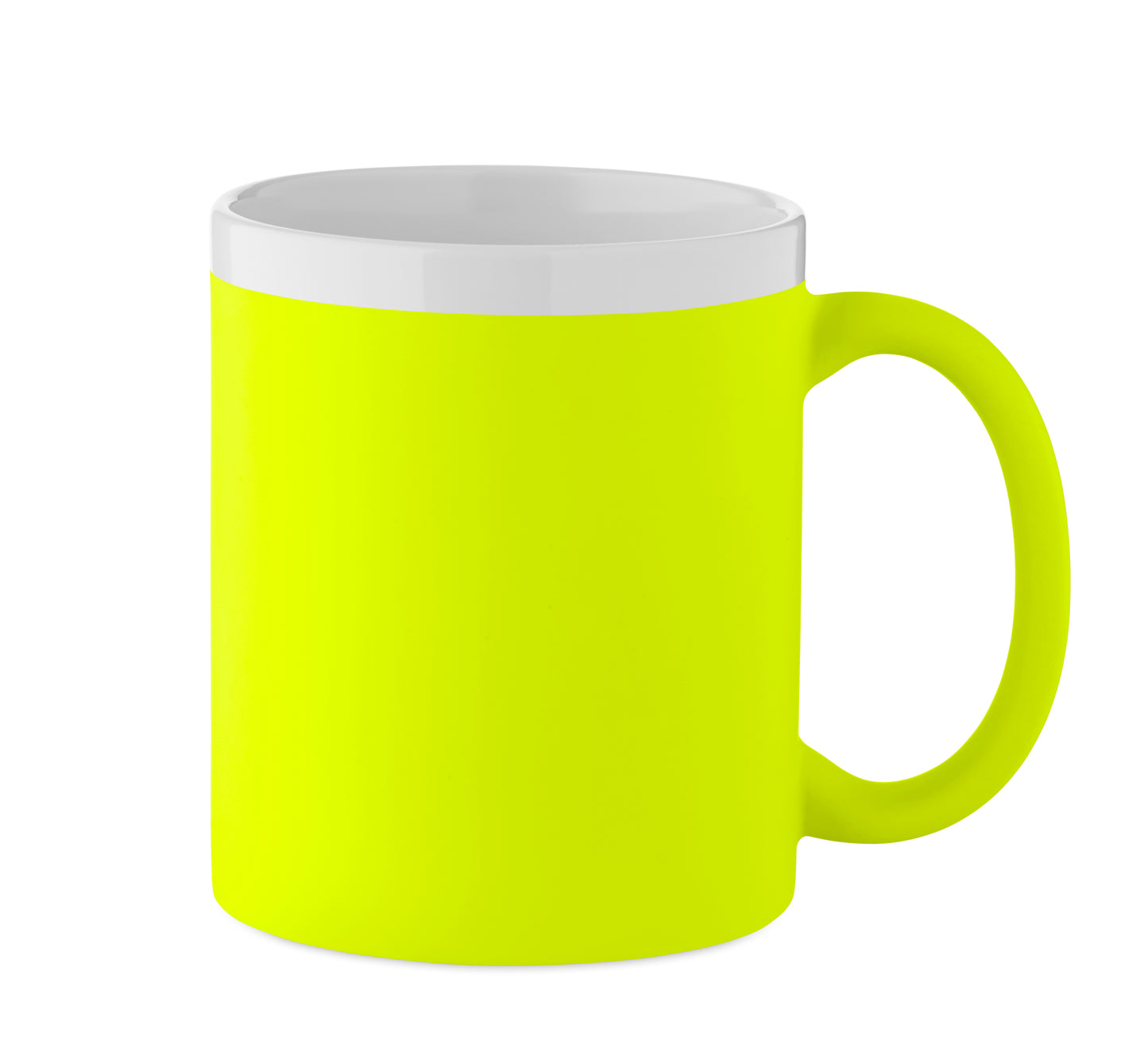 Kaffeebecher aus Keramik mit matter Oberfläche. Weiße Innenseite/Rand. Füllmenge: 300 ml. Verpackt