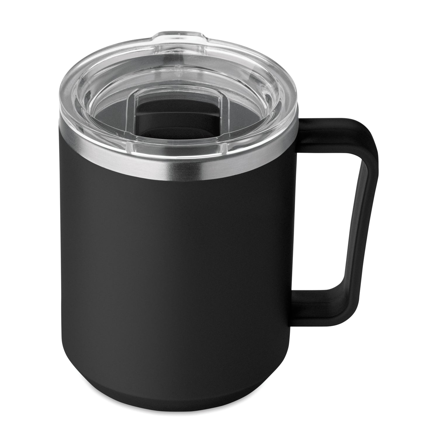 Doppelwandiger Becher. Innenseite aus 90 % recyceltem Edelstahl und 10 % Edelstahl