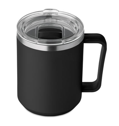 Doppelwandiger Becher. Innenseite aus 90 % recyceltem Edelstahl und 10 % Edelstahl