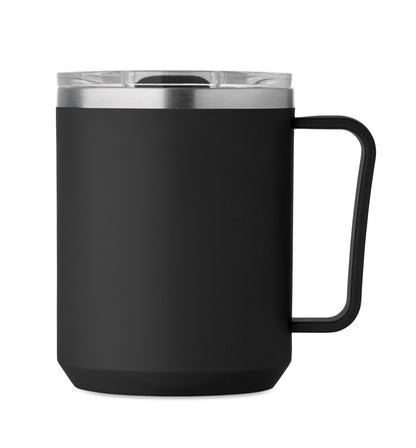 Doppelwandiger Becher. Innenseite aus 90 % recyceltem Edelstahl und 10 % Edelstahl