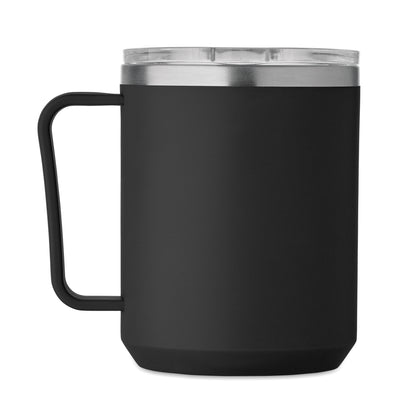Doppelwandiger Becher. Innenseite aus 90 % recyceltem Edelstahl und 10 % Edelstahl