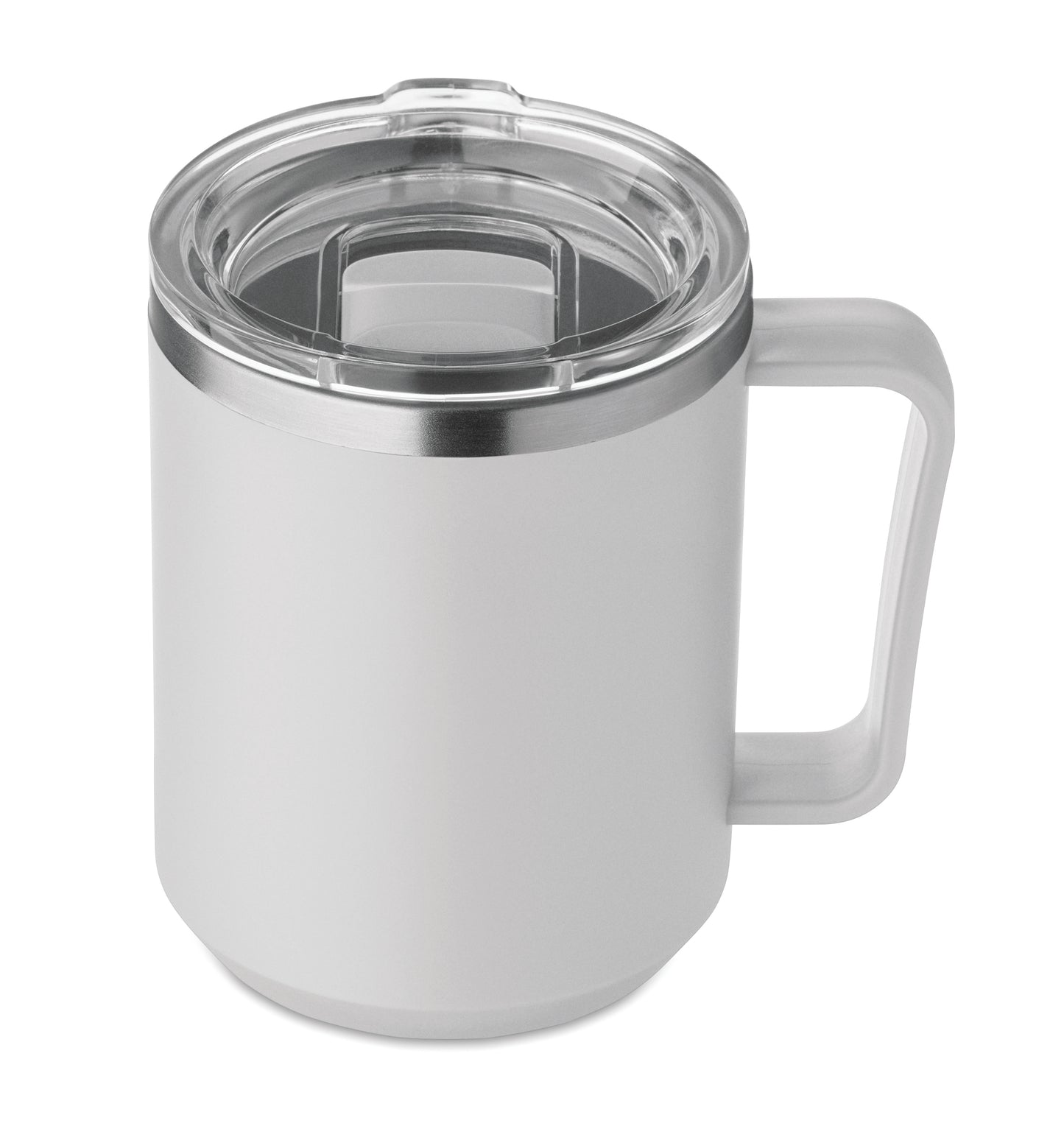 Doppelwandiger Becher. Innenseite aus 90 % recyceltem Edelstahl und 10 % Edelstahl