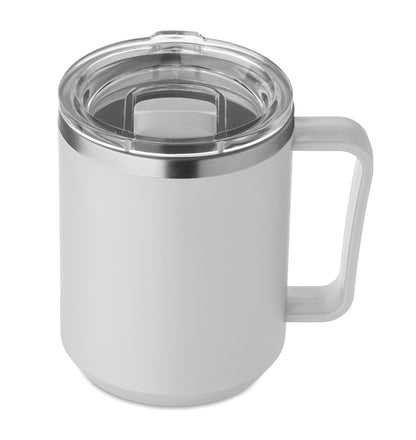 Doppelwandiger Becher. Innenseite aus 90 % recyceltem Edelstahl und 10 % Edelstahl