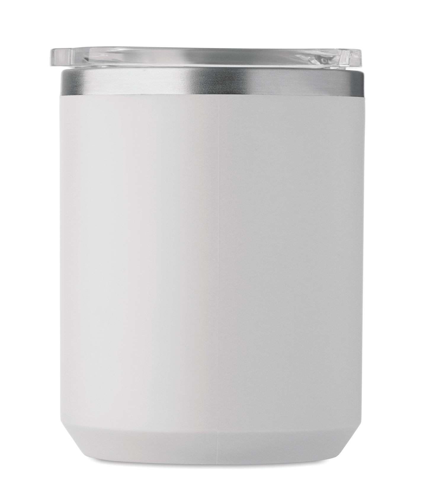 Doppelwandiger Becher. Innenseite aus 90 % recyceltem Edelstahl und 10 % Edelstahl