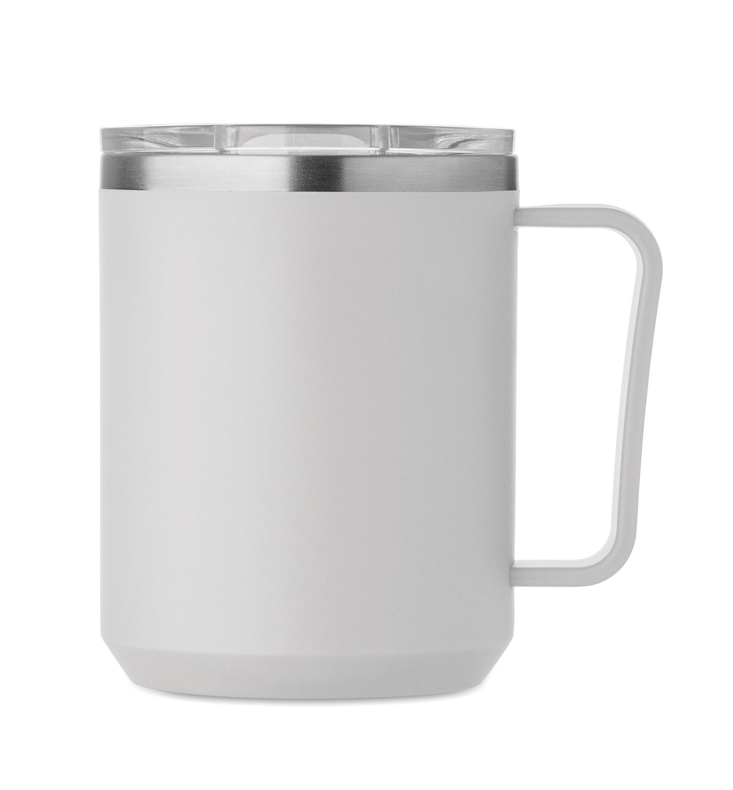 Doppelwandiger Becher. Innenseite aus 90 % recyceltem Edelstahl und 10 % Edelstahl
