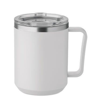 Doppelwandiger Becher. Innenseite aus 90 % recyceltem Edelstahl und 10 % Edelstahl