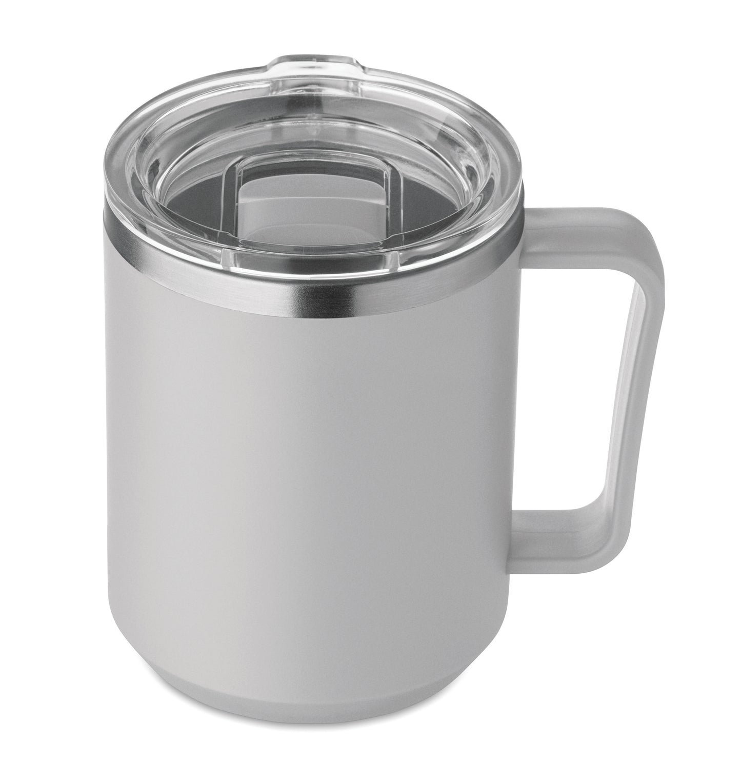 Doppelwandiger Becher. Innenseite aus 90 % recyceltem Edelstahl und 10 % Edelstahl