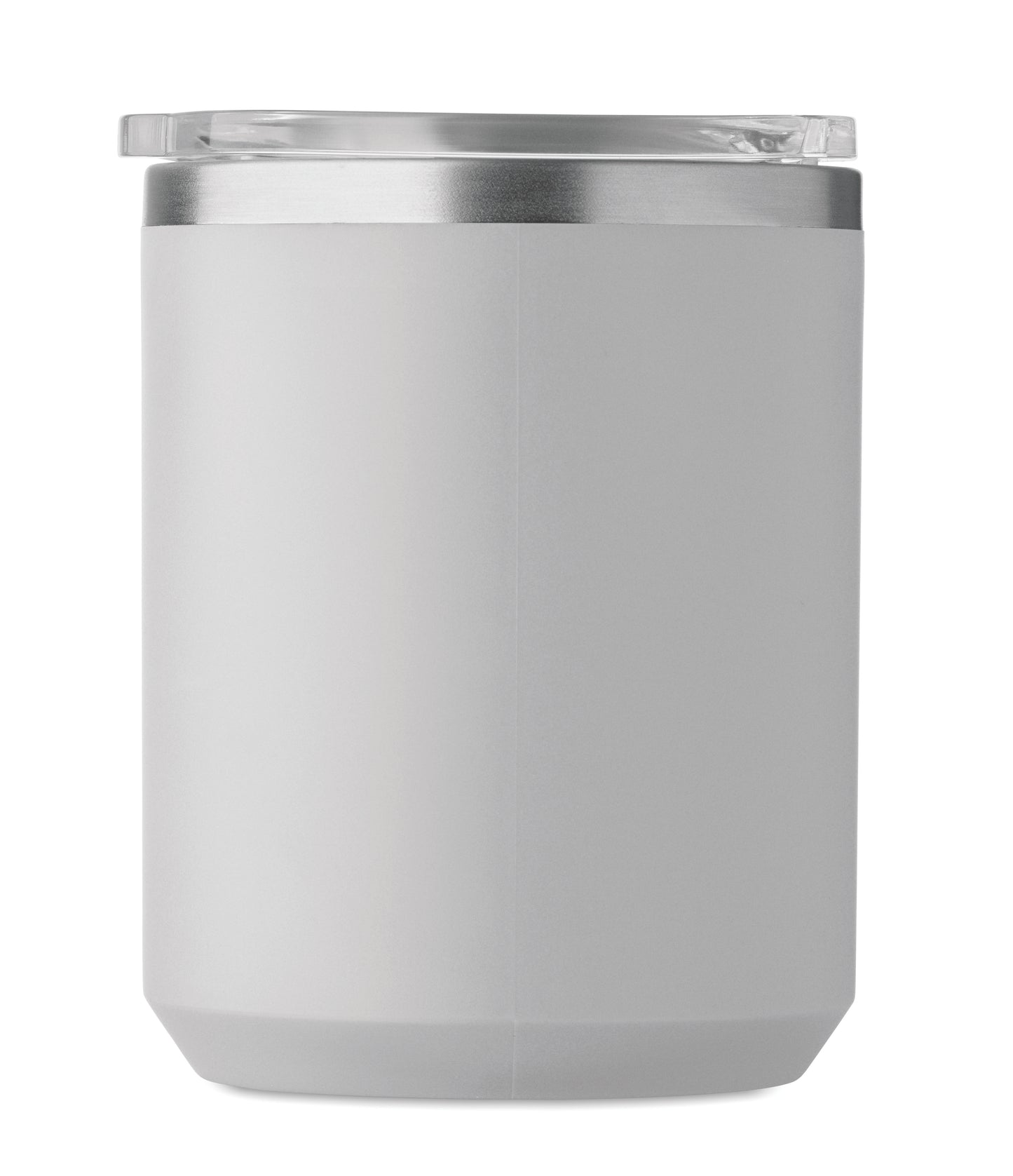 Doppelwandiger Becher. Innenseite aus 90 % recyceltem Edelstahl und 10 % Edelstahl