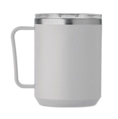 Doppelwandiger Becher. Innenseite aus 90 % recyceltem Edelstahl und 10 % Edelstahl