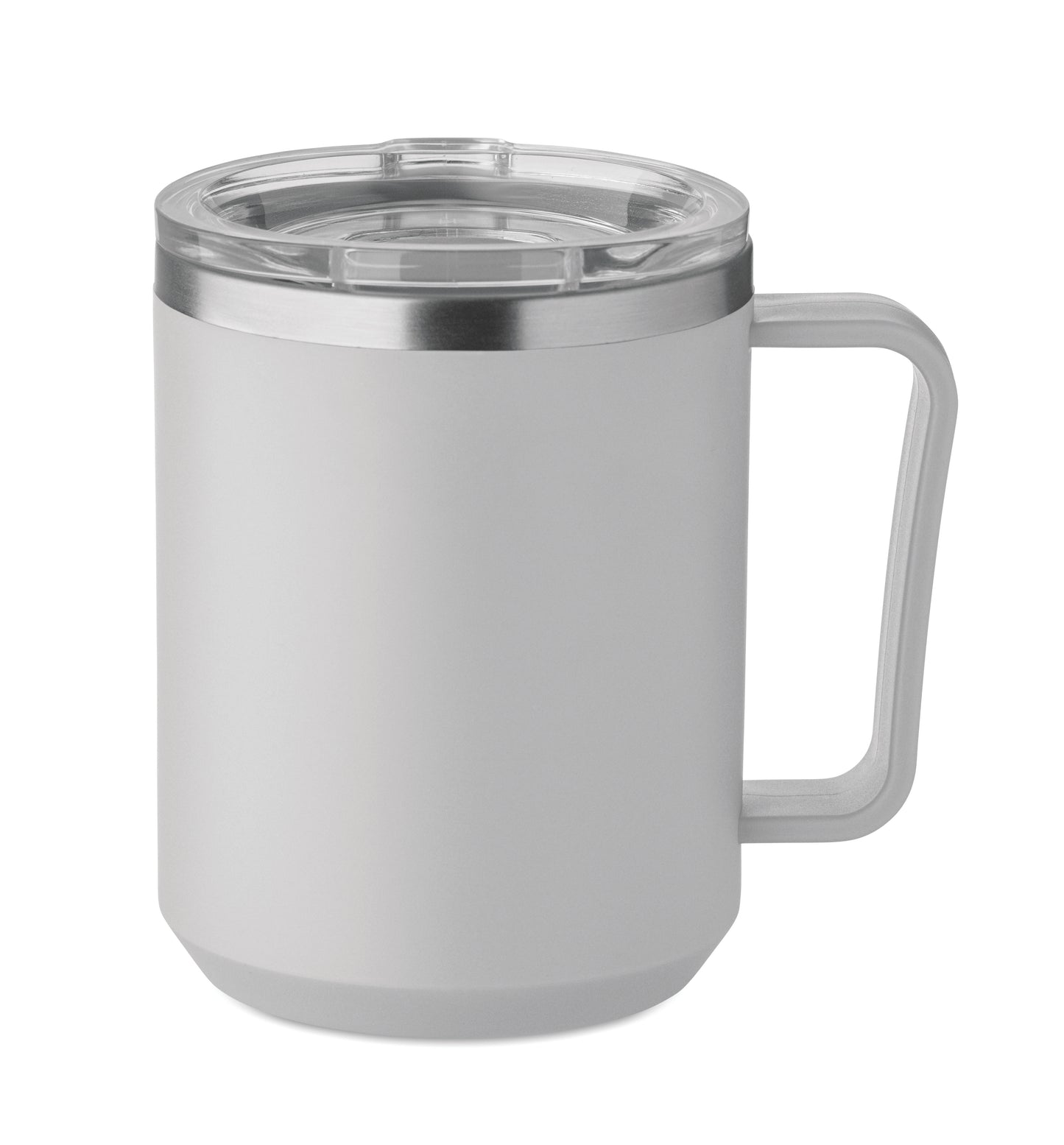 Doppelwandiger Becher. Innenseite aus 90 % recyceltem Edelstahl und 10 % Edelstahl