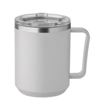 Doppelwandiger Becher. Innenseite aus 90 % recyceltem Edelstahl und 10 % Edelstahl