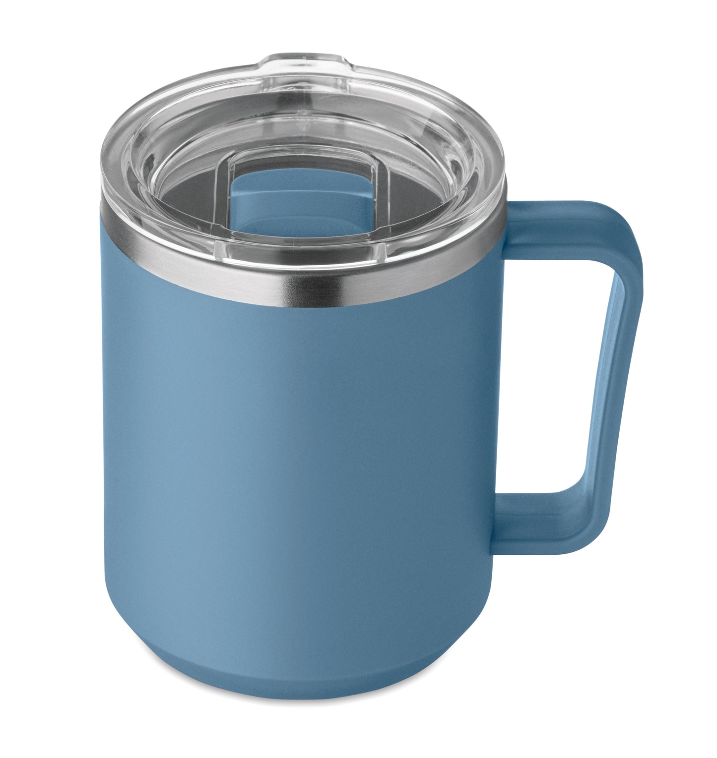 Doppelwandiger Becher. Innenseite aus 90 % recyceltem Edelstahl und 10 % Edelstahl