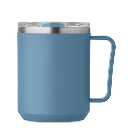 Doppelwandiger Becher. Innenseite aus 90 % recyceltem Edelstahl und 10 % Edelstahl