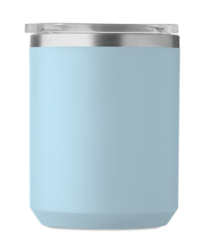Doppelwandiger Becher. Innenseite aus 90 % recyceltem Edelstahl und 10 % Edelstahl