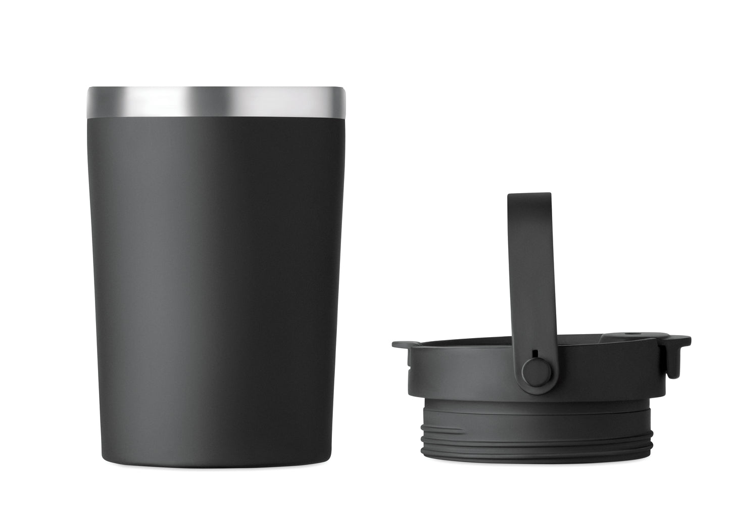 Doppelwandiger Becher aus recyceltem Edelstahl (90 % recycelter Edelstahl und 10 %