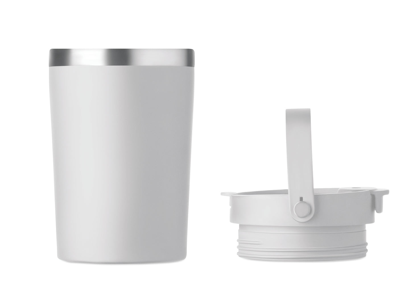 Doppelwandiger Becher aus recyceltem Edelstahl (90 % recycelter Edelstahl und 10 %
