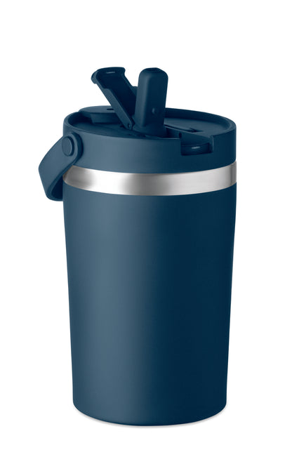 Doppelwandiger Becher aus recyceltem Edelstahl (90 % recycelter Edelstahl und 10 %