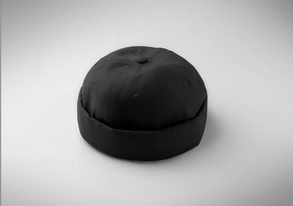 Docker Cap aus 100% schwerer gebürsteter Baumwolle 260g/m² Mesh und Metallschnalle.
