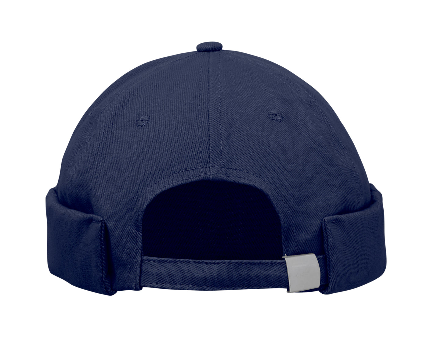Docker Cap aus 100% schwerer gebürsteter Baumwolle 260g/m² Mesh und Metallschnalle.