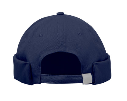 Docker Cap aus 100% schwerer gebürsteter Baumwolle 260g/m² Mesh und Metallschnalle.