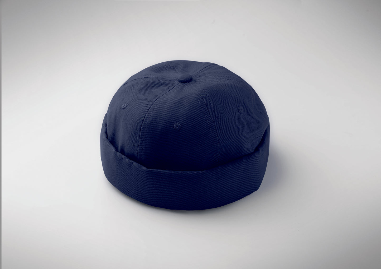 Docker Cap aus 100% schwerer gebürsteter Baumwolle 260g/m² Mesh und Metallschnalle.