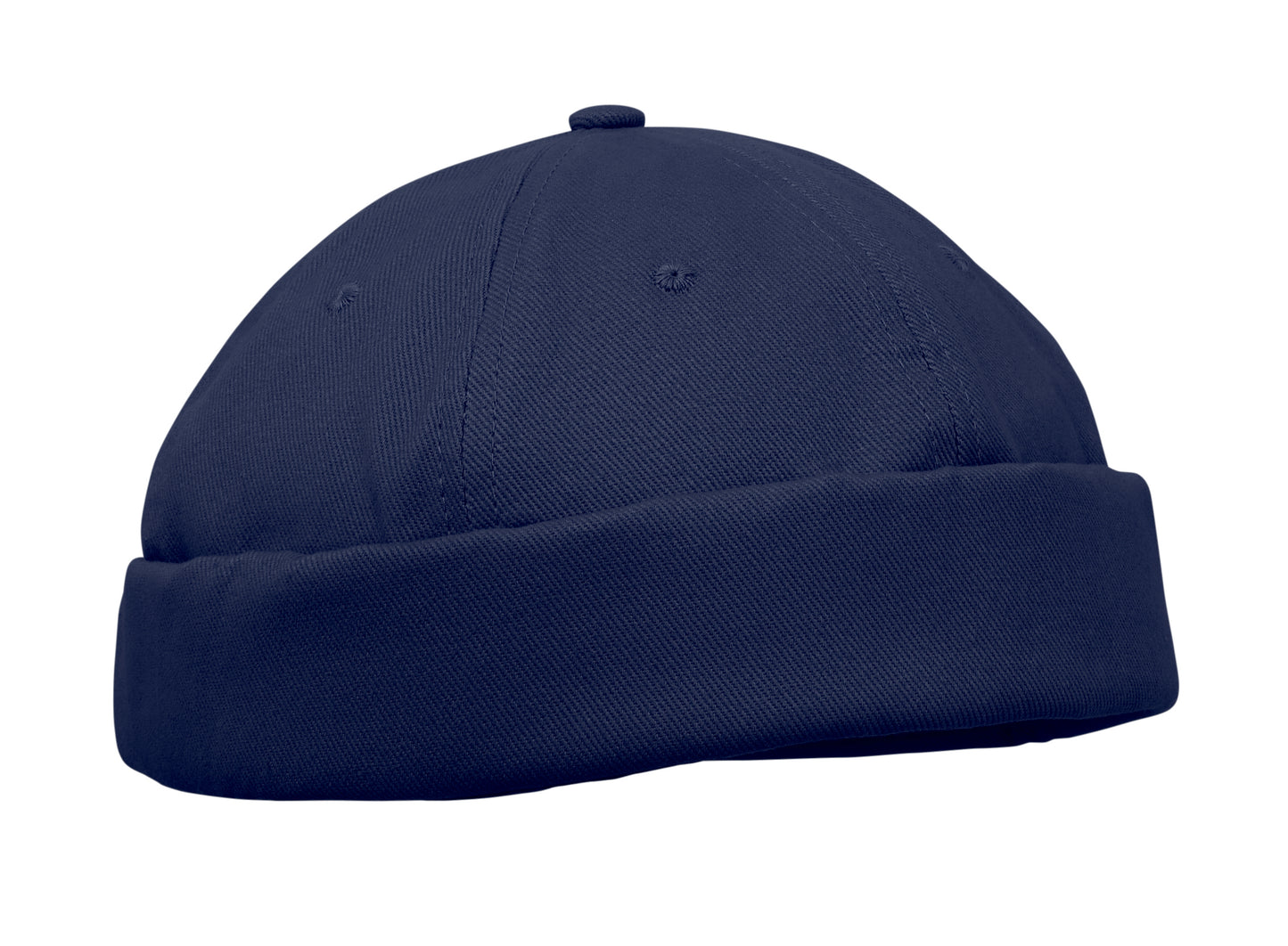 Docker Cap aus 100% schwerer gebürsteter Baumwolle 260g/m² Mesh und Metallschnalle.
