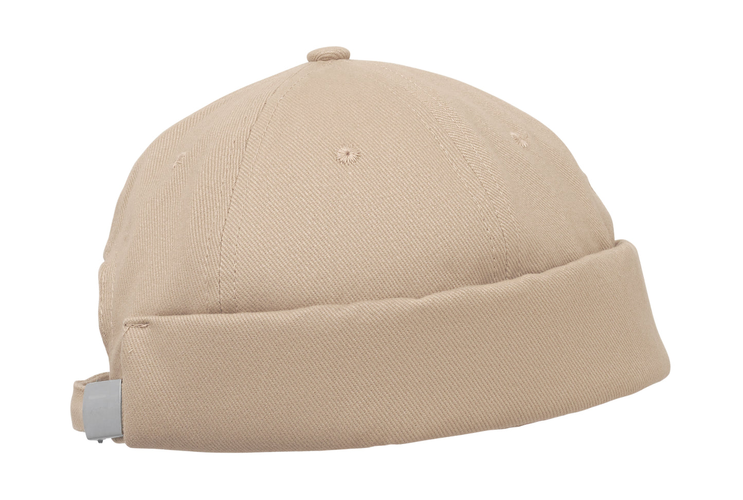 Docker Cap aus 100% schwerer gebürsteter Baumwolle 260g/m² Mesh und Metallschnalle.
