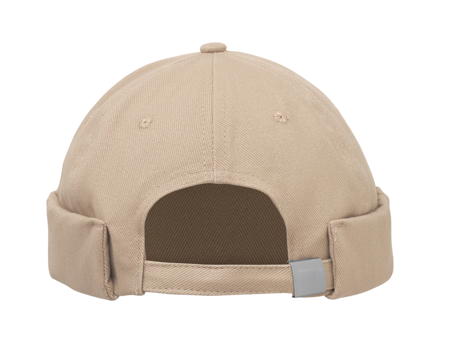 Docker Cap aus 100% schwerer gebürsteter Baumwolle 260g/m² Mesh und Metallschnalle.