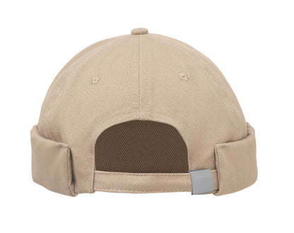 Docker Cap aus 100% schwerer gebürsteter Baumwolle 260g/m² Mesh und Metallschnalle.