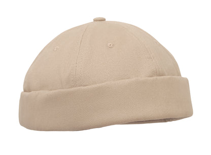 Docker Cap aus 100% schwerer gebürsteter Baumwolle 260g/m² Mesh und Metallschnalle.