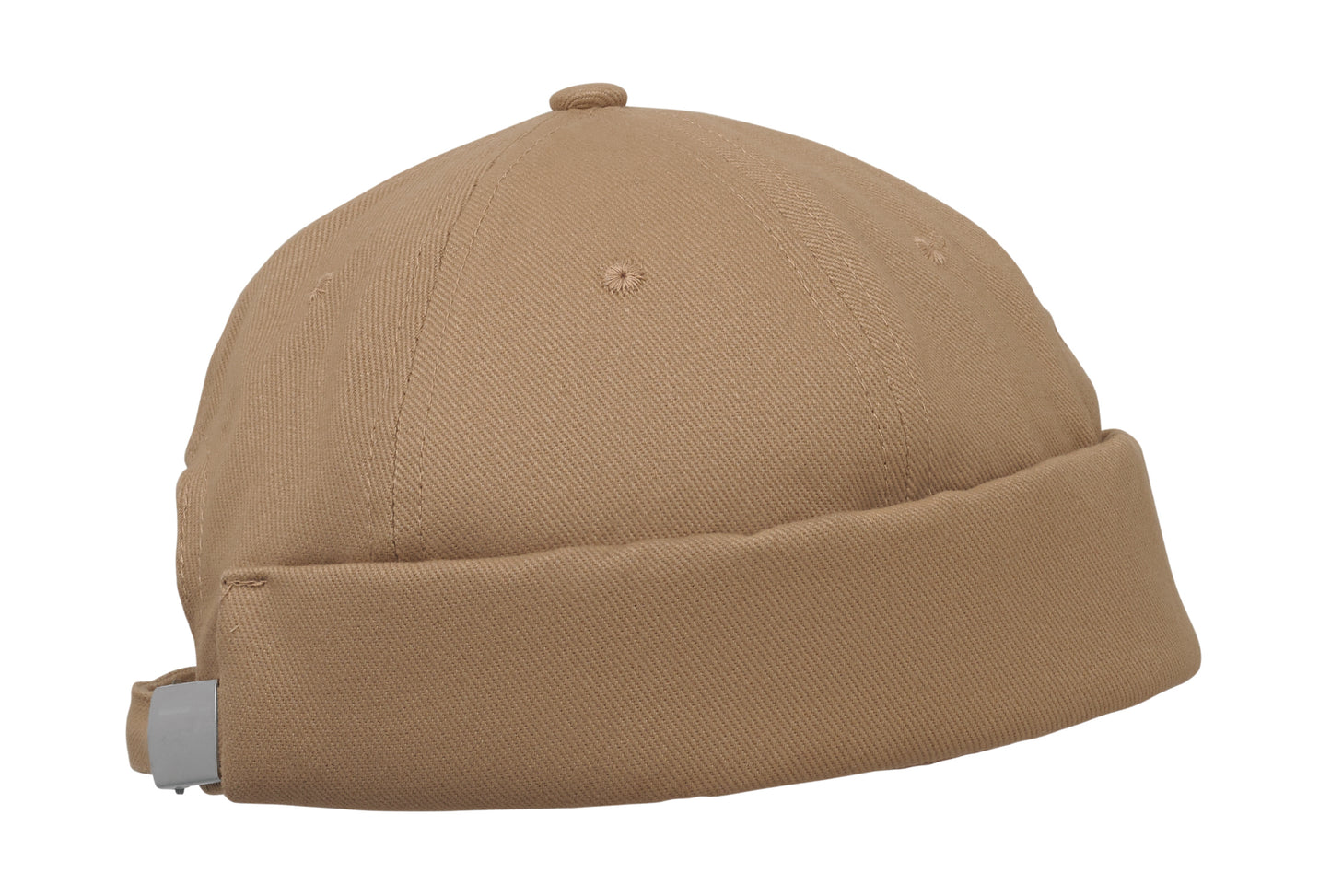 Docker Cap aus 100% schwerer gebürsteter Baumwolle 260g/m² Mesh und Metallschnalle.