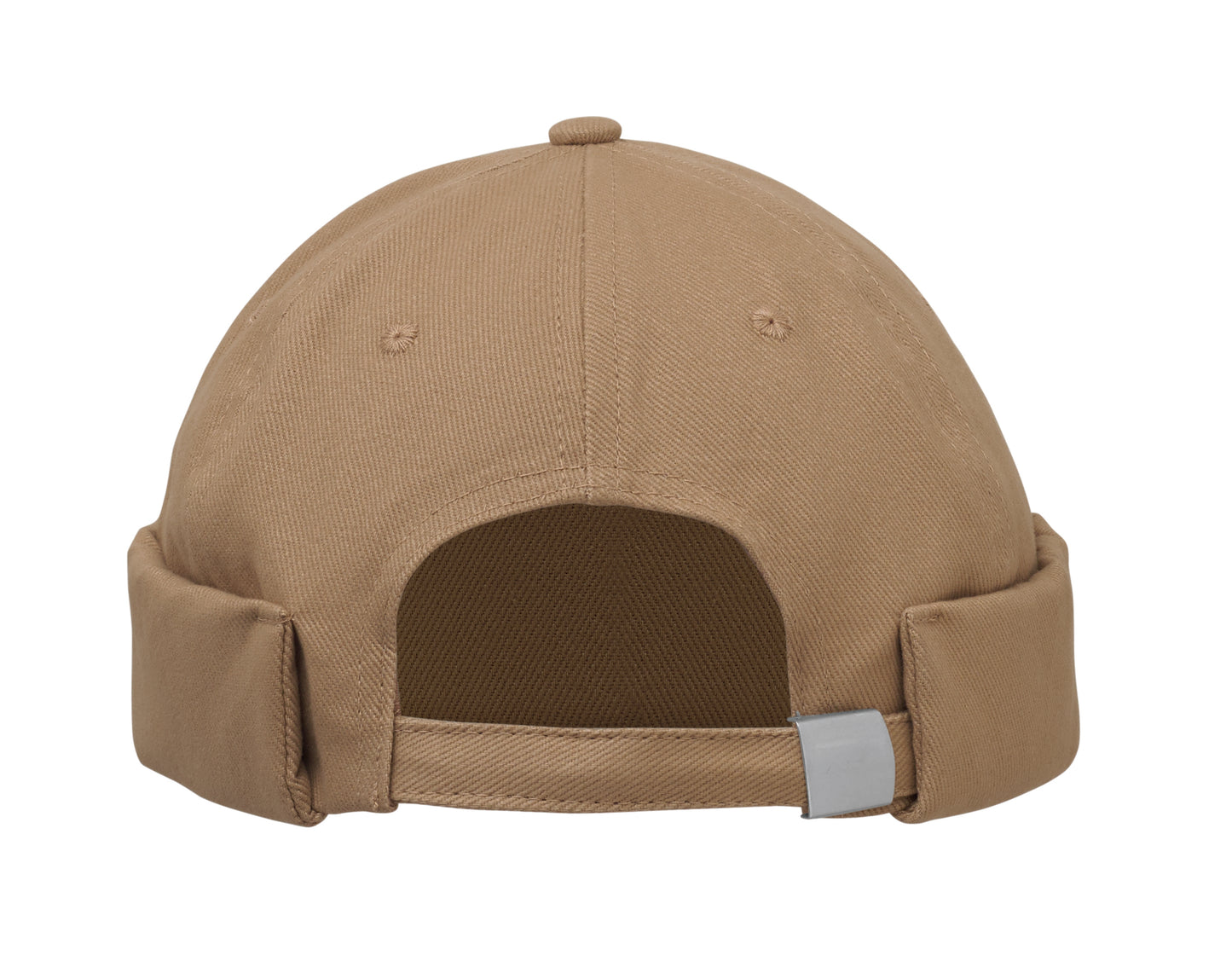 Docker Cap aus 100% schwerer gebürsteter Baumwolle 260g/m² Mesh und Metallschnalle.