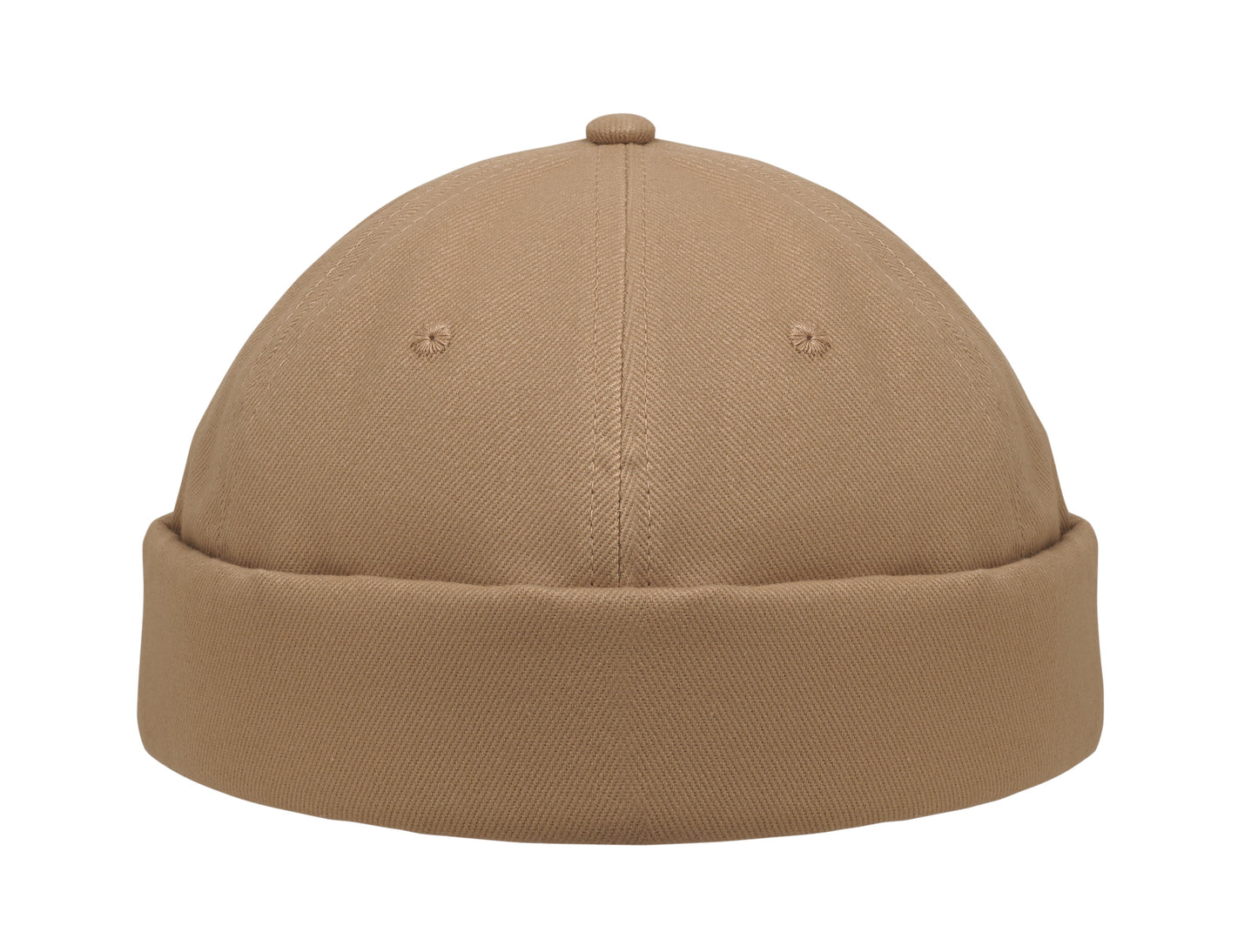 Docker Cap aus 100% schwerer gebürsteter Baumwolle 260g/m² Mesh und Metallschnalle.