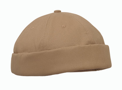 Docker Cap aus 100% schwerer gebürsteter Baumwolle 260g/m² Mesh und Metallschnalle.