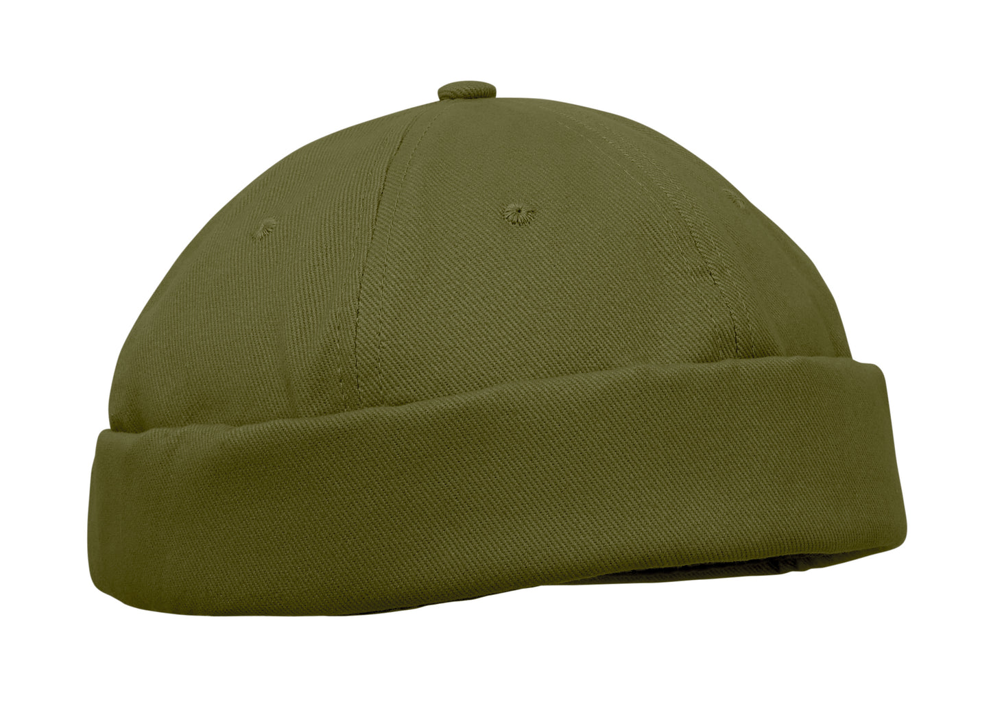 Docker Cap aus 100% schwerer gebürsteter Baumwolle 260g/m² Mesh und Metallschnalle.