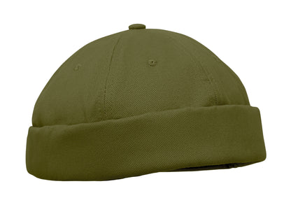 Docker Cap aus 100% schwerer gebürsteter Baumwolle 260g/m² Mesh und Metallschnalle.