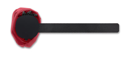 23'' Windproof Regenschirm aus 190T RPET Pongee. 3-fach faltbar. Schwarz beschichtetes Gestell