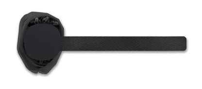 23'' Windproof Regenschirm aus 190T RPET Pongee. 3-fach faltbar. Schwarz beschichtetes Gestell