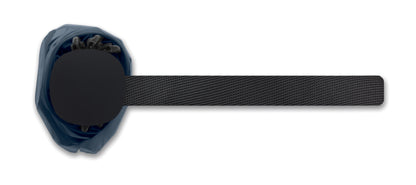 23'' Windproof Regenschirm aus 190T RPET Pongee. 3-fach faltbar. Schwarz beschichtetes Gestell