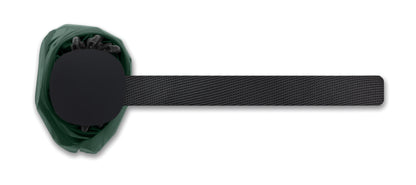 23'' Windproof Regenschirm aus 190T RPET Pongee. 3-fach faltbar. Schwarz beschichtetes Gestell