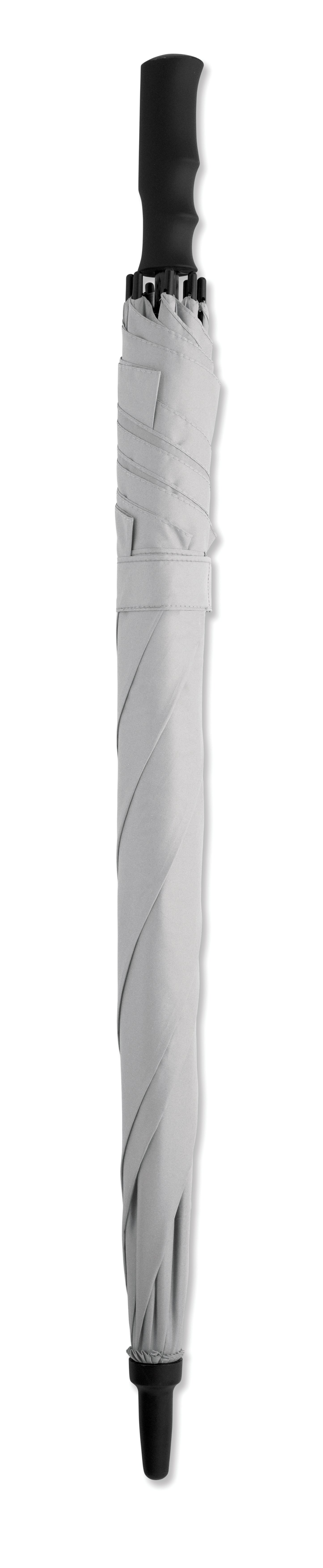23'' Regenschirm in quadratischer Form aus 190T Pongee Polyester. Windbeständig. Gestell und