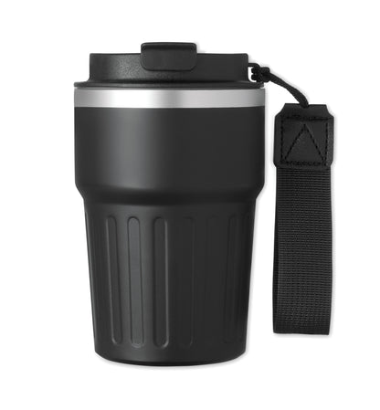3-teiliges Geschenkset: DIN A5 Notizbuch Kugelschreiber aus recyceltem Aluminium doppelwandiger Becher aus