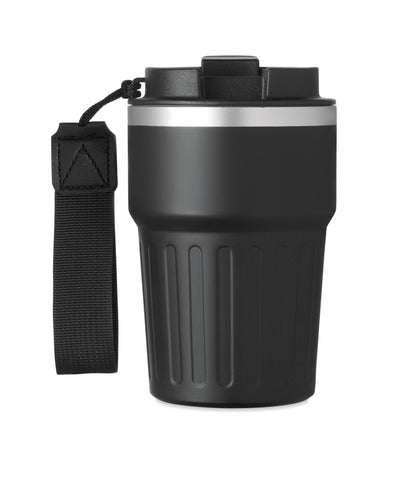 3-teiliges Geschenkset: DIN A5 Notizbuch Kugelschreiber aus recyceltem Aluminium doppelwandiger Becher aus